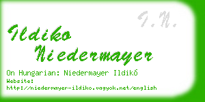 ildiko niedermayer business card